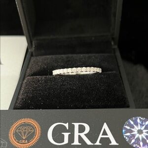 Silver 925 Sterling  Eternity Moissanite Band/Ring
